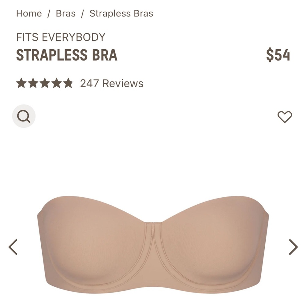 SKIMS FITS EVERYBODY STRAPLESS BRA